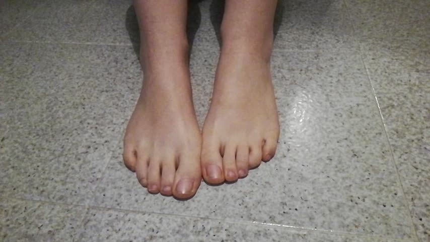 Foot fetish and nail polish on the feet