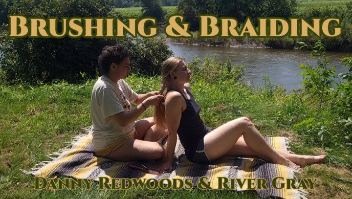 Brunet Brushing &amp; Braiding River's Long, Natural Blond Hair