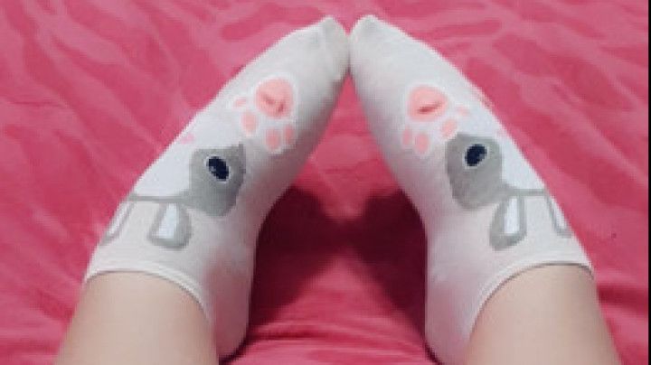 Chubby feet  bunny socks  play