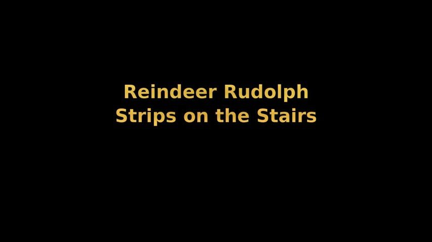 Reindeer Rudolph Strips on the Stairs