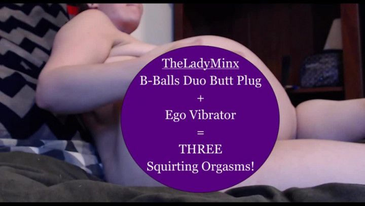 Butt Plug and Vibrator Masturbation