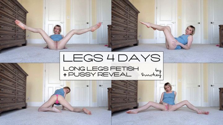 Legs 4 Days: long legs + pussy reveal