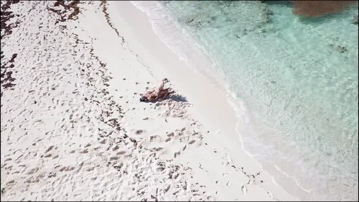 Tropical Island Beach Drone Sex