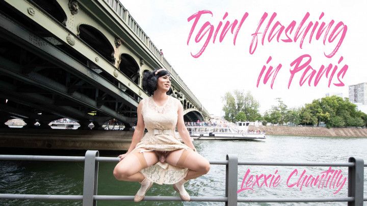 Tgirl flashing in Paris - Free Preview