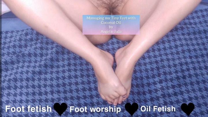 Massaging Tiny Feet with Coconut Oil