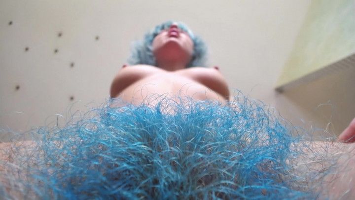 blue hairy armpit and pubis