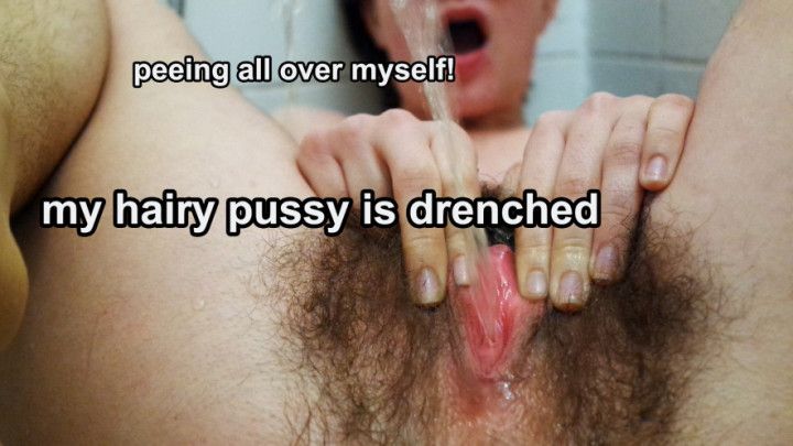 Hairy Pussy - pee playful