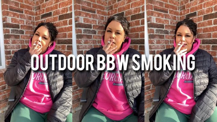Outdoor Cigarette Smoking BBW 2