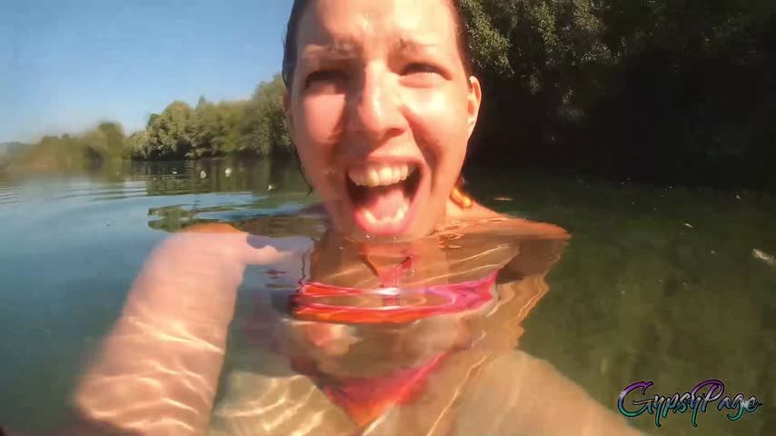 Pussy cream faped in a lake
