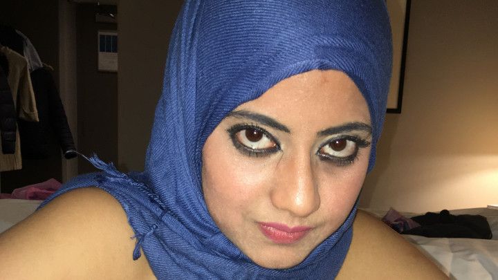 Hijabi whore sucks my dick after mosque