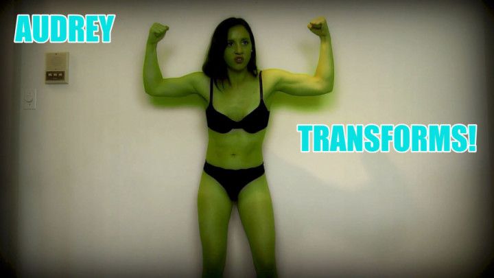 She Hulk Audrey transforms