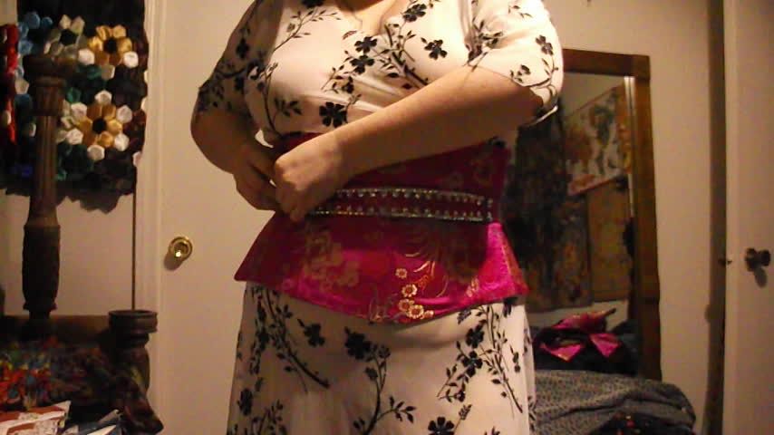 pink corset dressing