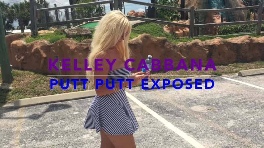 Mini Golf Public  Pussy Exposed