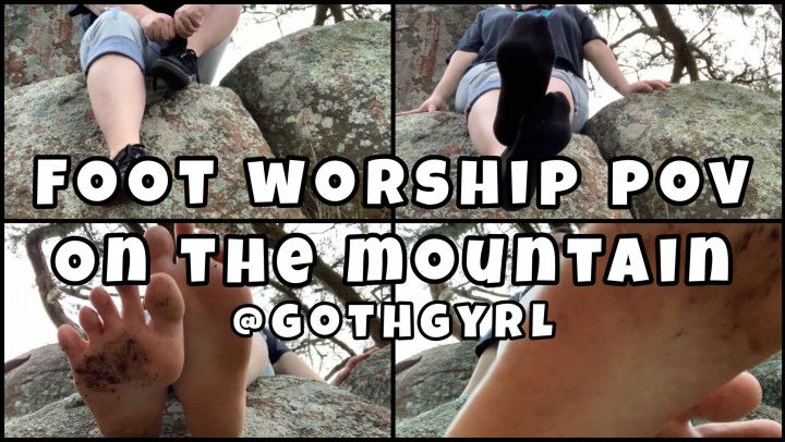 FOOT WORSHIP POV ON THE MOUNTAIN