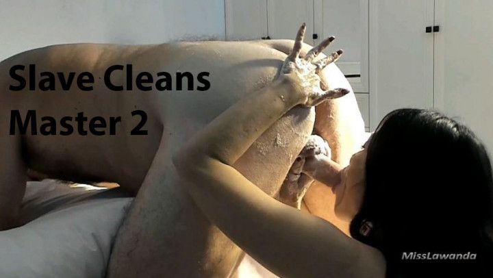 Slave AsianNymphet Cleans Master 2