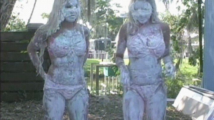 The Bucci Twins play with cream pies