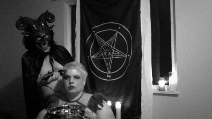 Satanic Head Shaving Ritual