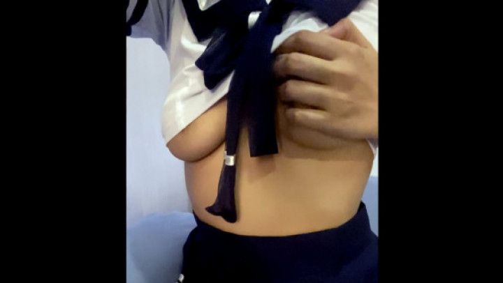 Asian Schoolgirl Teasing You With Tittie