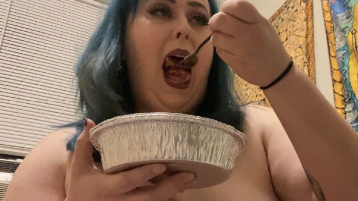 BBW Slob Ignores You While Eating Dinner