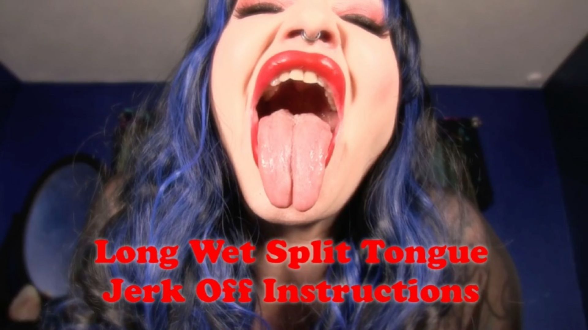 Long Wet Split Tongue Joi