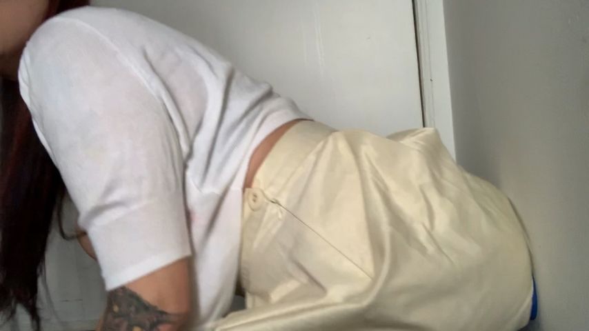 Fucking My Dildo DoggyStyle Against Wall