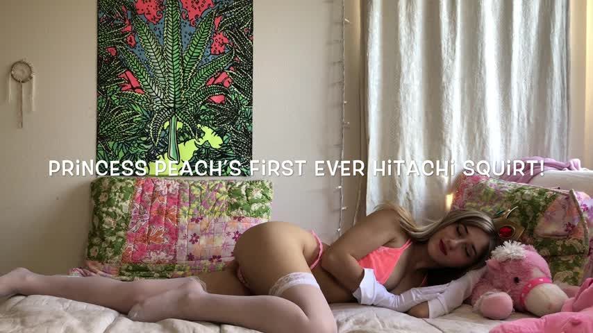Princess Peach's First Hitachi Squirt