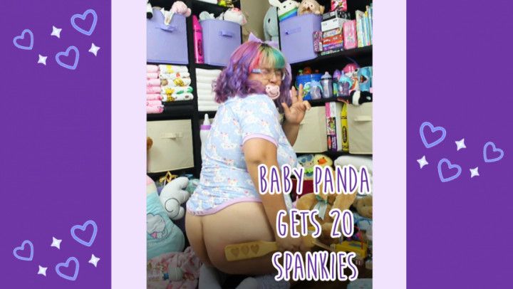 Baby Panda Gets 20 Spankies