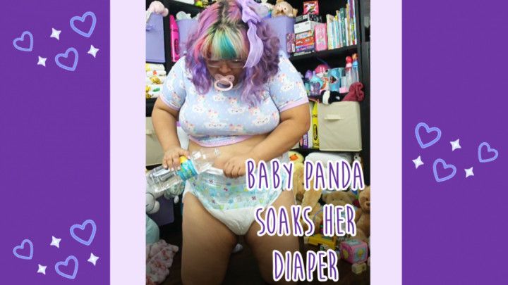 Baby Panda Soaks Her Diaper