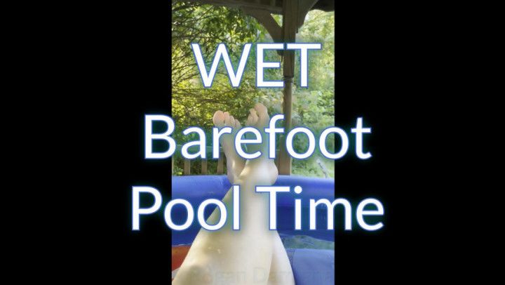 Wet Barefoot Dripping and Splashing Pool