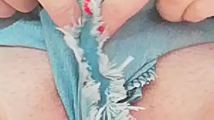 close up masturbation in denim shorts