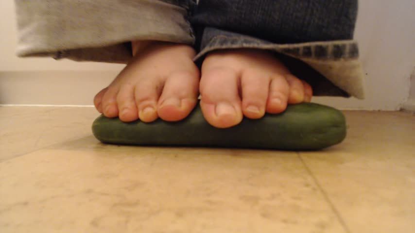 crushing your cucumber with my feet