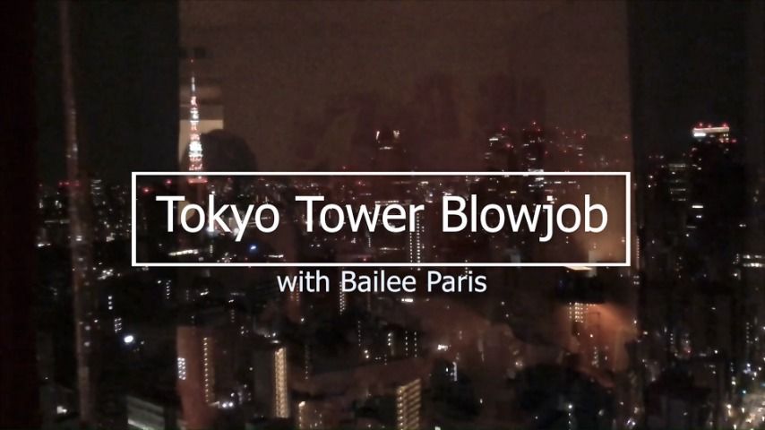 Blowjob in front of Tokyo Tower