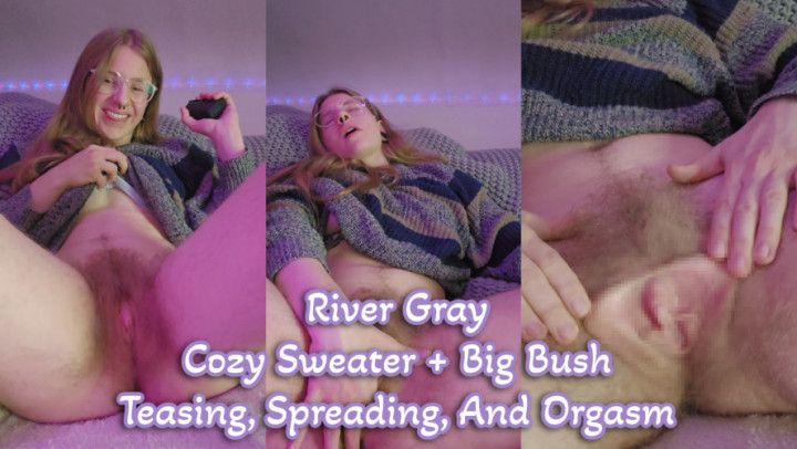 Cozy Sweater Big Bush Teasing Spreading And Orgasm