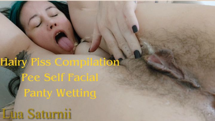 Hairy Pee Compilation - Piss Self Facial