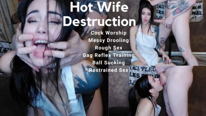 Hot Wife Destruction - Facial Domination and Rough Fucking