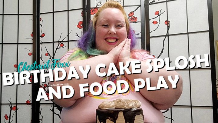 Birthday Cake Sploshing Food Play