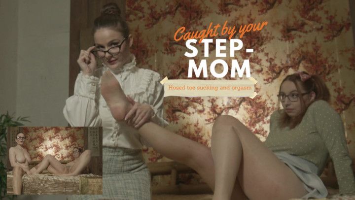 Step-mom hosed toe sucking and orgasm