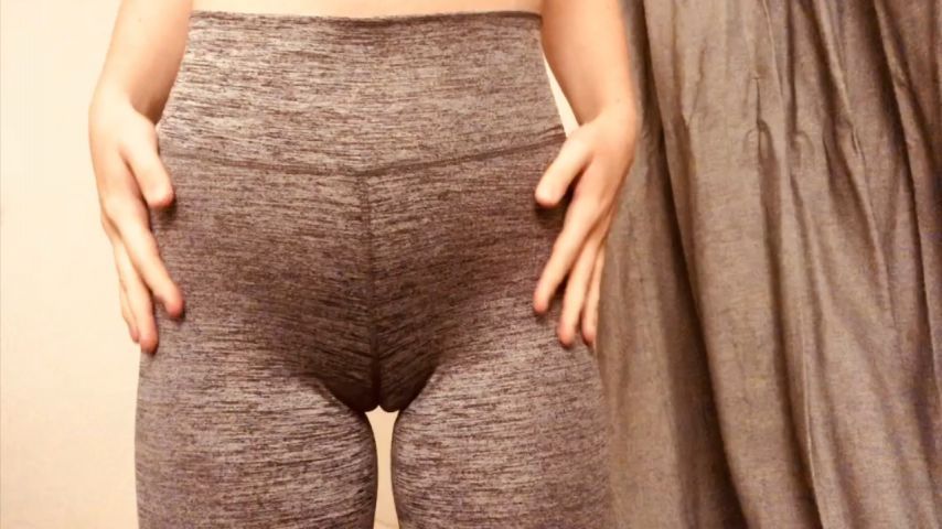 Denied whore playing with cameltoe