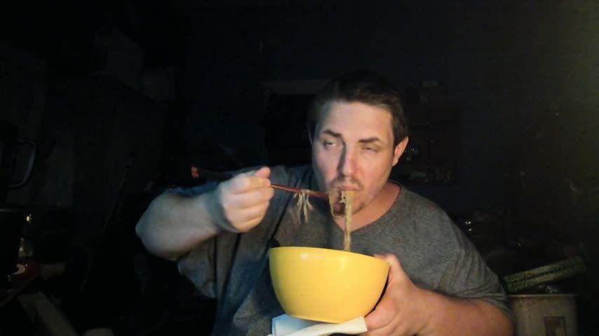 Miso Noodles With Chopsticks