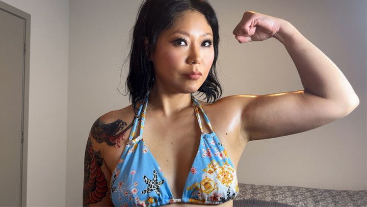 Asian Ex Gf Flexes Biceps Tease You JOI