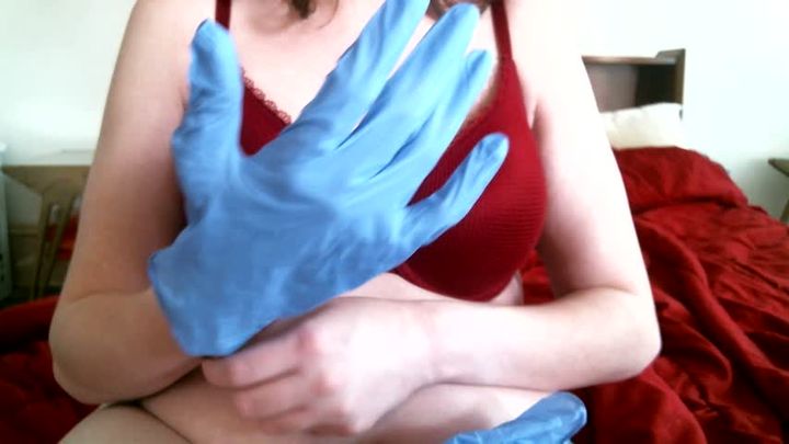 Medical glove teasing and fingering