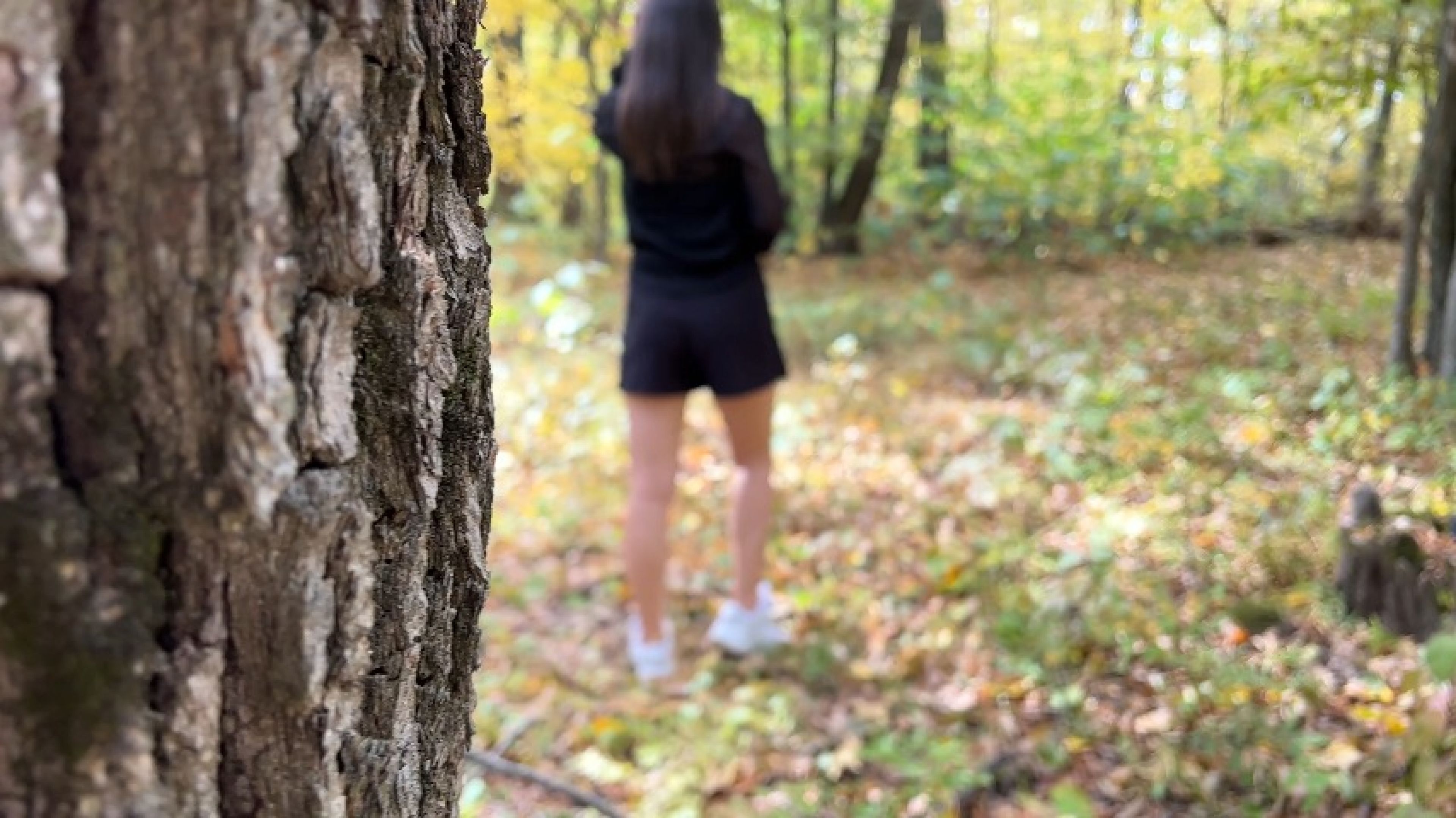 I want his cum in the woods POV real amateur