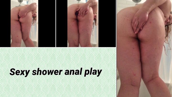Sexy shower anal play