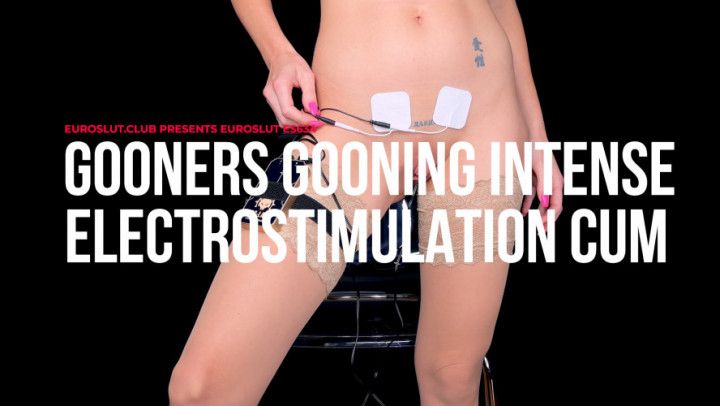 Gooning Intense Electrostimulation Cum