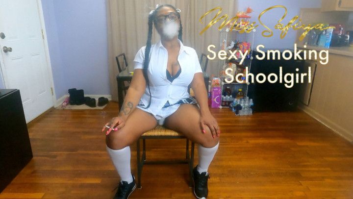 Sexy Smoking Schoolgirl