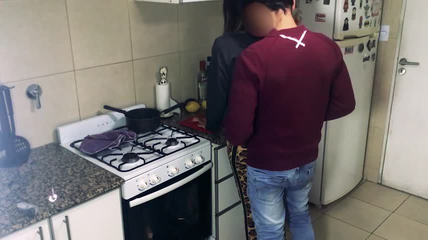 SURPRISING ANAL IN THE KITCHEN