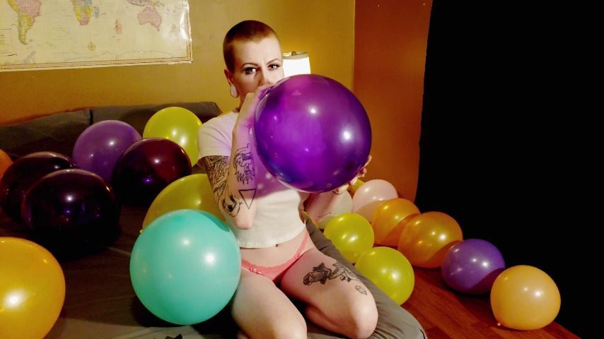 erotic balloon popping