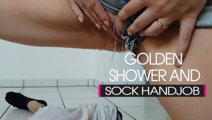 Sockjob with Golden Shower