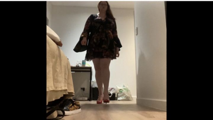 Clothing change and lingerie tease