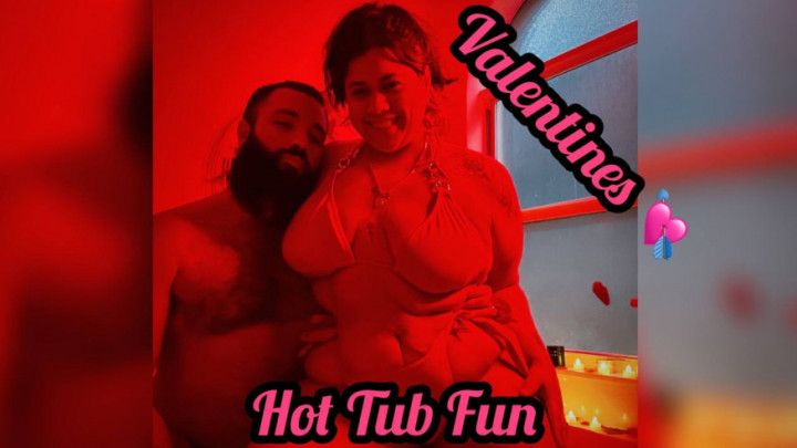 I surprised my Hubby with a special Valentines Hot Tub Fun